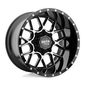 20X12 Moto Metal MO986 SIEGE GLOSS BLACK MACHINED 5X127/5X139.7