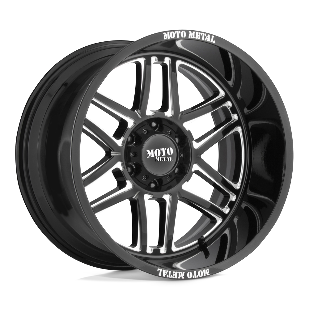 20X9 Moto Metal MO992 FOLSOM GLOSS BLACK MILLED 6X120