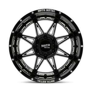 17X9 Moto Metal MO993 HYDRA GLOSS BLACK MILLED 8X165.1