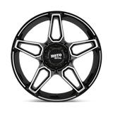 20X12 Moto Metal MO994 FANG GLOSS BLACK MACHINED 6X135