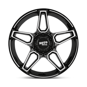 20X12 Moto Metal MO994 FANG GLOSS BLACK MACHINED 6X135