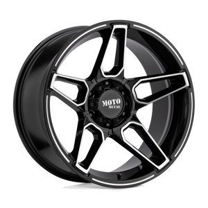 20X12 Moto Metal MO994 FANG GLOSS BLACK MACHINED 6X135
