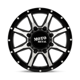 20X8.25 Moto Metal MO995 GLOSS BLACK MACHINED 8X165.1