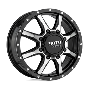 20X8.25 Moto Metal MO995 GLOSS BLACK MACHINED 8X165.1