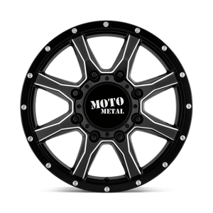 20X8.25 Moto Metal MO995 SATIN BLACK MILLED 8X165.1
