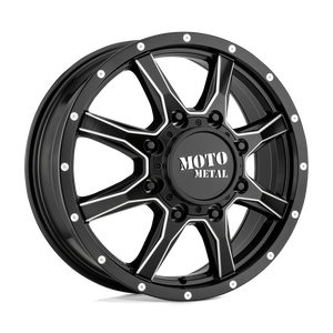 20X8.25 Moto Metal MO995 SATIN BLACK MILLED 8X165.1