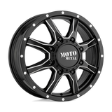 20X8.25 Moto Metal MO995 SATIN BLACK MILLED 8X165.1