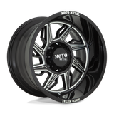 20X10 Moto Metal MO997 HURRICANE GLOSS BLACK MILLED - LEFT 6X135