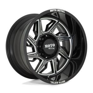 20X10 Moto Metal MO997 HURRICANE GLOSS BLACK MILLED - LEFT 6X135