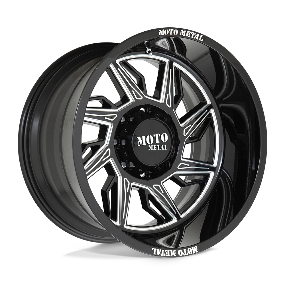 20X10 Moto Metal MO997 HURRICANE GLOSS BLACK MILLED - RIGHT 8X170