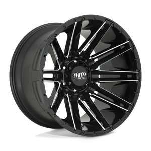 20X10 Moto Metal MO998 KRAKEN GLOSS BLACK MILLED 8X180