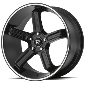 20X8.5 Motegi MR122 SATIN BLACK W/ MACHINED STRIPE 5X112