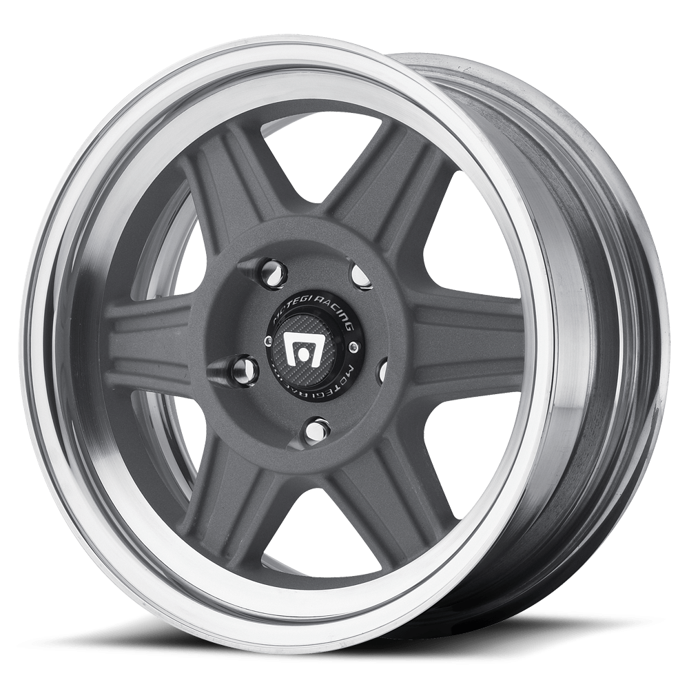 15X8 Motegi MR124 MAG GRAY W/ MACHINED LIP 4X114.3