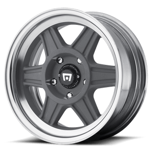 15X8 Motegi MR124 MAG GRAY W/ MACHINED LIP 4X114.3