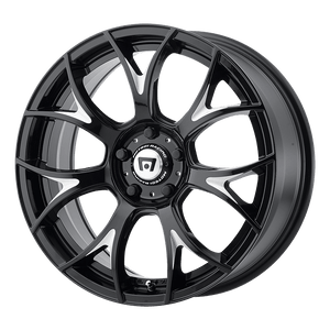 20X10 Motegi MR126 GLOSS BLACK W/ MILLED ACCENTS 5X114.3