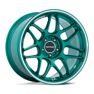 19X8.5 Motegi MR158 TSUBAKI HOKKAIDO GREEN W/ MACHINED LIP 5X112
