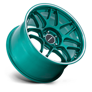 19X8.5 Motegi MR158 TSUBAKI HOKKAIDO GREEN W/ MACHINED LIP 5X100