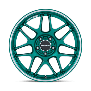 19X8.5 Motegi MR158 TSUBAKI HOKKAIDO GREEN W/ MACHINED LIP 5X114.3