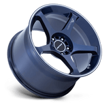 17X8.5 Motegi MR159 BATTLE V OBSIDIAN BLUE MACH LIP STRIPE 5X100