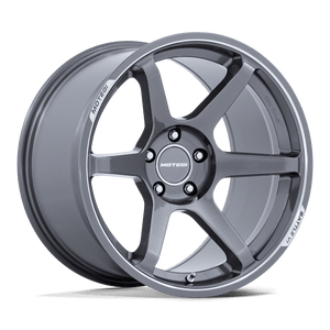 18X9.5 Motegi MR160 BATTLE VI GLOSS GUNZILLA W/ MACHINED LIP 5X100