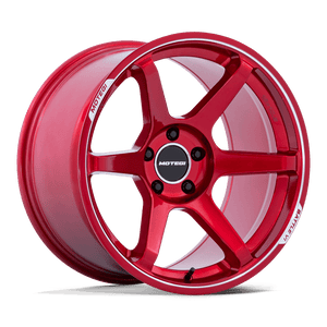 19X9.5 Motegi MR160 BATTLE VI CHERRY RED METALLIC W/ MCH LIP 5X100