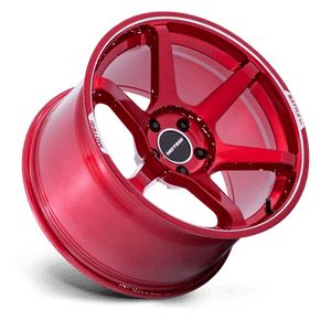 19X8.5 Motegi MR160 BATTLE VI CHERRY RED METALLIC W/ MCH LIP 5X100