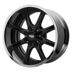 22X12 Moto Metal MO201 GLOSS BLACK MILLED CENTER W/ C 6X135
