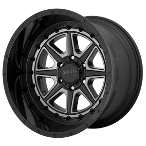 20X12 Moto Metal MO801 PHANTOM GLOSS BLACK W/ GRAY TINT 6X139.7