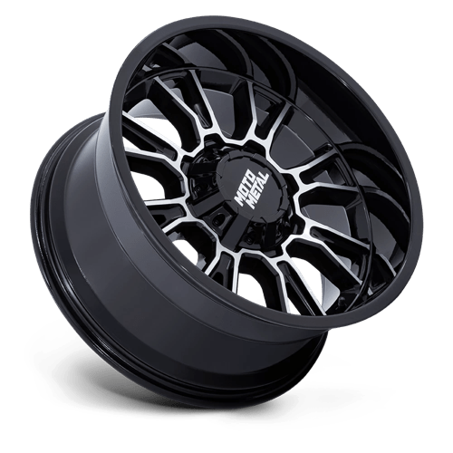 22X9 Moto Metal MO810 LEGACY GLOSS BLACK MACHINED 8X165.1