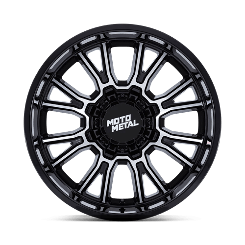 22X9 Moto Metal MO810 LEGACY GLOSS BLACK MACHINED 8X170
