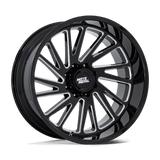 24X12 Moto Metal MO811 COMBAT GLOSS BLACK MILLED 5X127