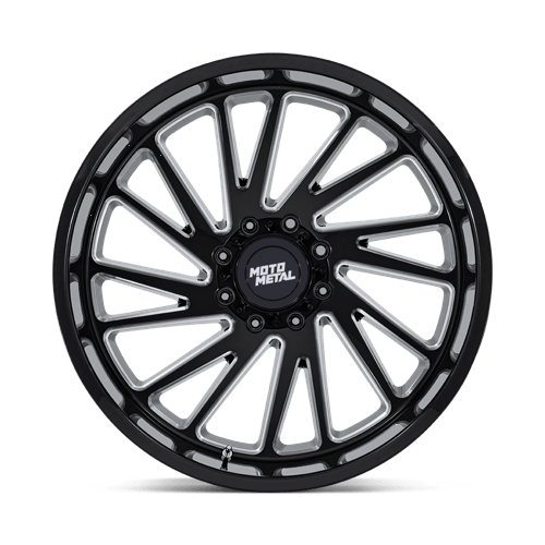 22X12 Moto Metal MO811 COMBAT GLOSS BLACK MILLED 5X127