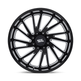 24X12 Moto Metal MO811 COMBAT GLOSS BLACK MILLED 8X170