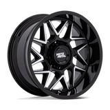 20X10 Moto Metal MO812 TURBINE GLOSS BLACK W/ MACHINED FACE 6X135