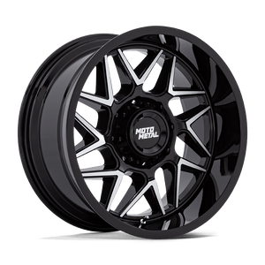 20X10 Moto Metal MO812 TURBINE RIMS - GLOSS BLACK W/ MACHINED FACE 8X180
