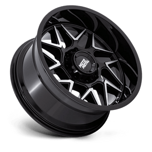 20X9 Moto Metal MO812 TURBINE RIMS - GLOSS BLACK W/ MACHINED FACE 8X180