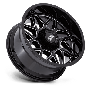 20X10 Moto Metal MO812 TURBINE RIMS - GLOSS BLACK MILLED 8X180