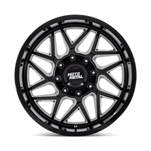 20X9 Moto Metal MO812 TURBINE RIMS - GLOSS BLACK MILLED 8X180