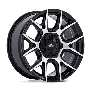 17X8.5 Moto Metal MO813 MASON GLOSS BLACK W/ MACHINED FACE 6X135/6X139.7