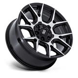17X8.5 Moto Metal MO813 MASON GLOSS BLACK W/ MACHINED FACE 6X139.7