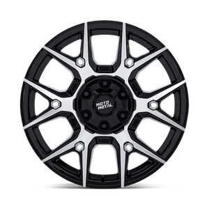18X9 Moto Metal MO813 MASON GLOSS BLACK W/ MACHINED FACE 6X135/6X139.7