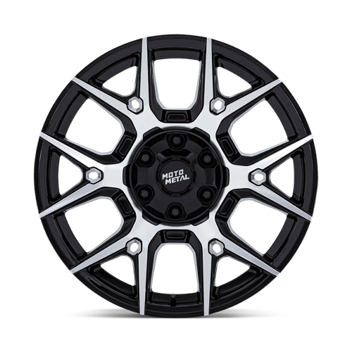 17X8.5 Moto Metal MO813 MASON GLOSS BLACK W/ MACHINED FACE 6X139.7