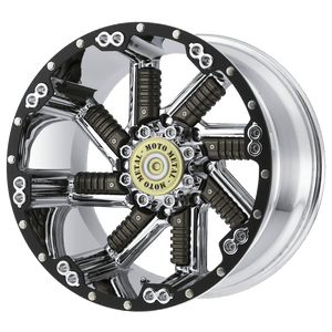 20X12 Moto Metal MO979 BUCKSHOT CHROME W/ GUN METAL INSERTS 6X139.7