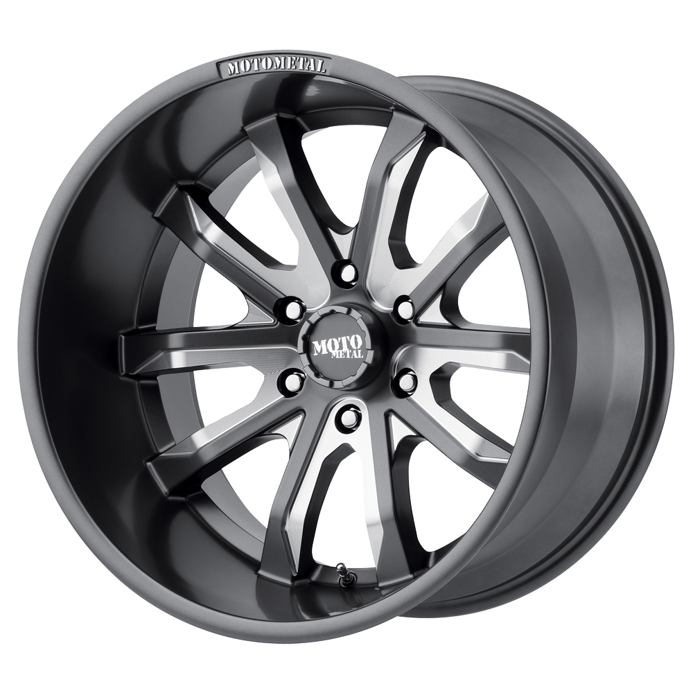 18X9 Moto Metal MO983 DAGGER SATIN GRAY MILLED 6X114.3