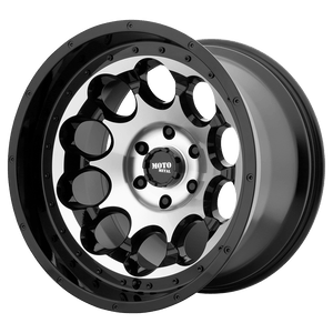 20X9 Moto Metal MO990 ROTARY GLOSS BLACK MACHINED 5X139.7