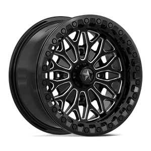 15X7 MSA Offroad Wheels MA53 BOLO UTV BEADLOCK GLOSS BLACK MILLED 4X137