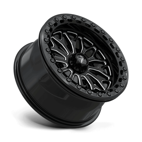 15X7 MSA Offroad Wheels MA53 BOLO UTV BEADLOCK GLOSS BLACK MILLED 4X137