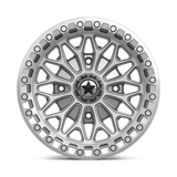 15X7 MSA Offroad Wheels MA53 BOLO UTV BEADLOCK GLOSS SILVER W/ MACHINED FACE 4X110