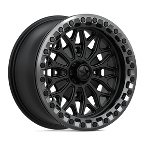 15X7 MSA Offroad Wheels MA53 BOLO UTV BEADLOCK MATTE BLACK W/ GL-GUNMETAL RG 4X137