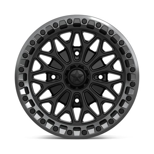 15X7 MSA Offroad Wheels MA53 BOLO UTV BEADLOCK MATTE BLACK W/ GL-GUNMETAL RG 4X137